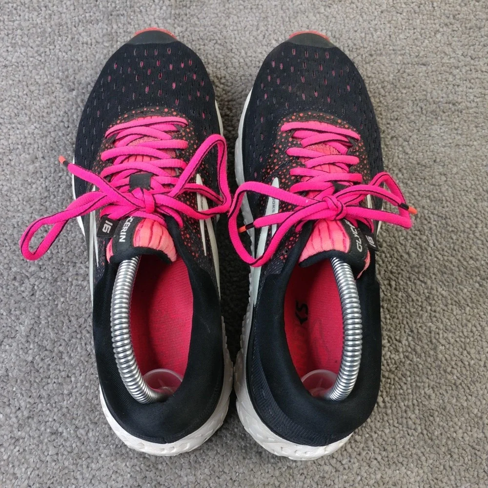 Brooks Glycerin 16 Womens Size 9 Wide Running Shoes Black Pink 1202781D070